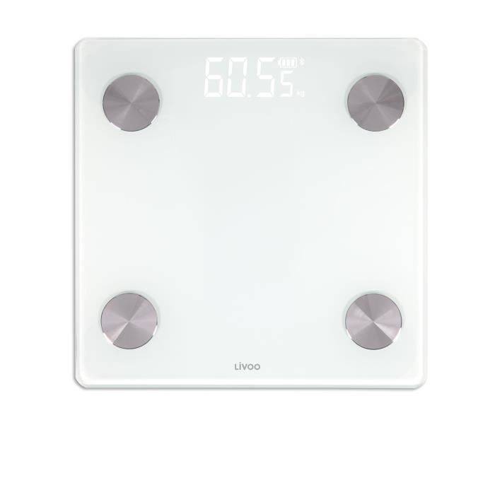 LIVOO Verbonden Lichaamsanalyse Weegschaal - DOM528W - 17 Indicatoren - 180 kg Capaciteit-1