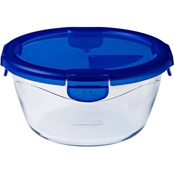 PYREX Ronde Container met Deksel - 20 cm - 1,6 L - Cook & Go - Borosilicaatglas