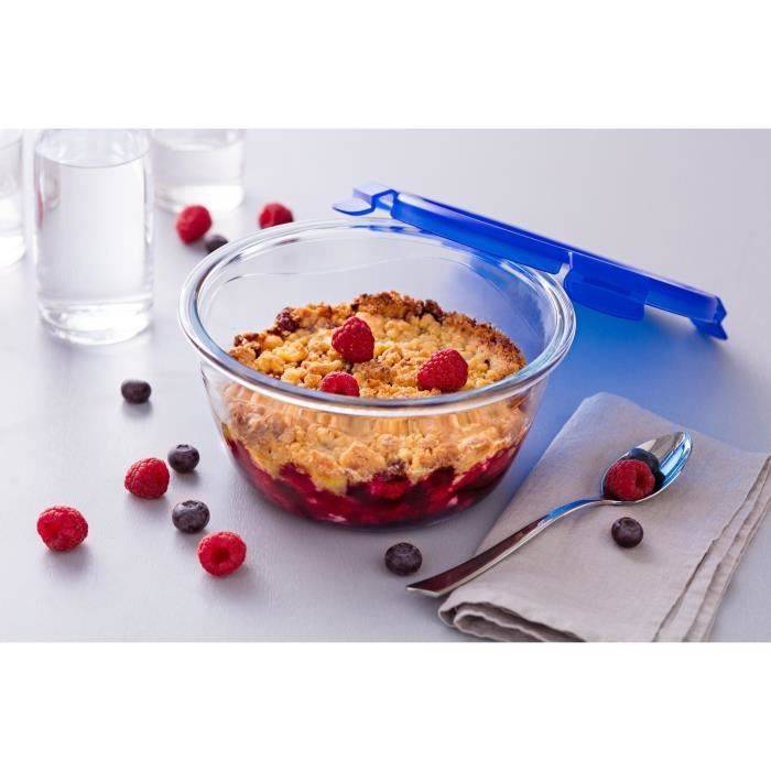 PYREX Ronde Container met Deksel - 20 cm - 1,6 L - Cook & Go - Borosilicaatglas-1