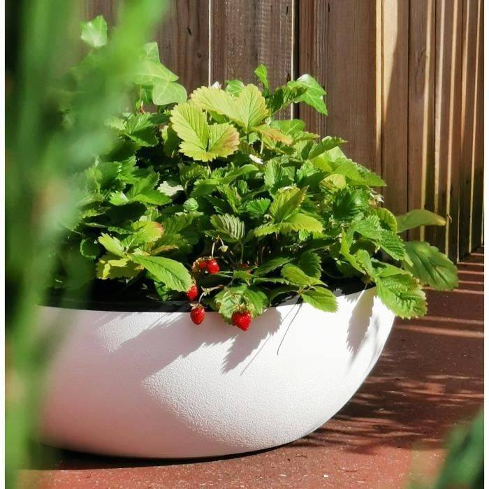 RIVIERA Bloempot Kom - D40 H15 cm - Wit-1