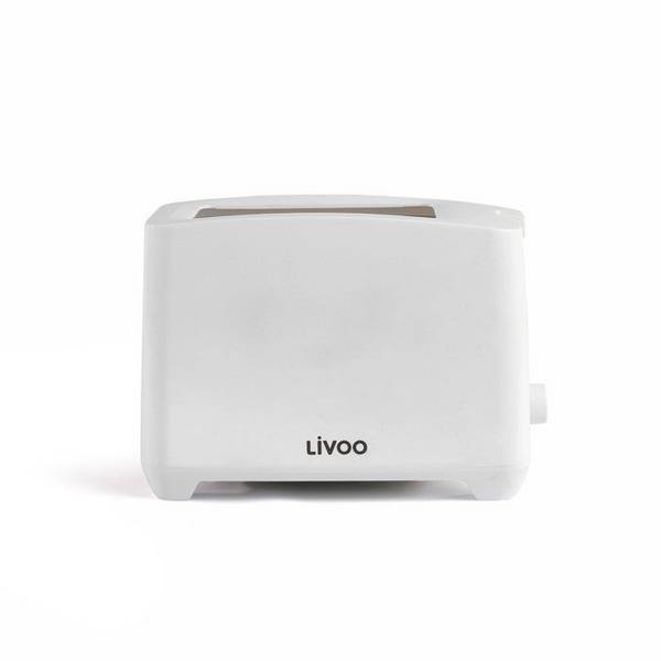 LIVOO DOD162W Broodrooster - 750W - 2 Sleuven - 7 Bruiningsniveaus - Wit 2-slice