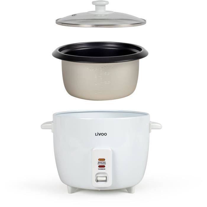LIVOO Rijstkoker - 1,5 L, Aluminium Mand, Warmhoudfunctie-3