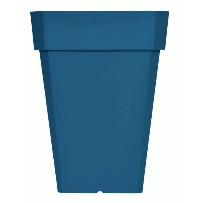 RIVIERA SOLEILLA Vierkante Bloembak - Plastic - H 53 x 39 x 39 cm - Blauw H53x39x39-0
