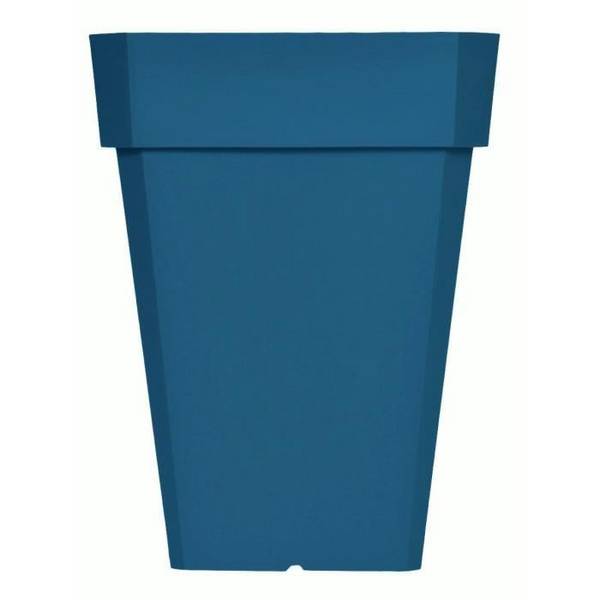 RIVIERA SOLEILLA Vierkante Bloembak - Plastic - H 53 x 39 x 39 cm - Blauw H53x39x39