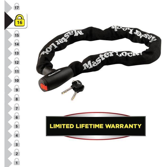 MASTER LOCK Motorfiets Kettingslot - 10 mm Geharde Staal, 1 m - 8291EURDPS-2