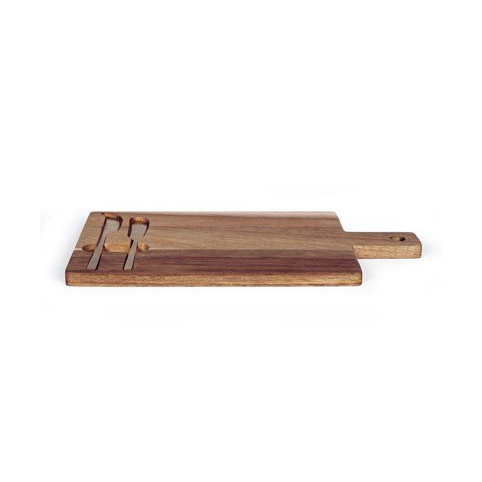LIVOO Kaasplank - MEC138 - FSC Acaciahout - 38 x 20 cm - 2 Magnetische Messen-0