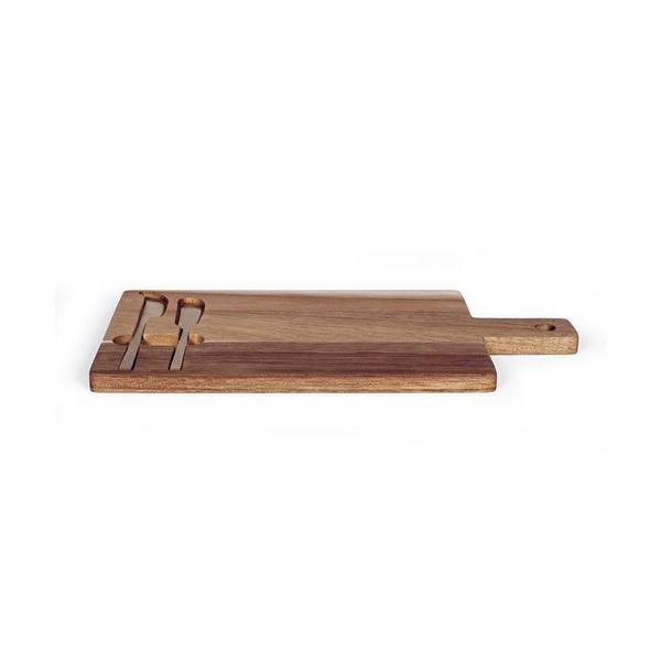 LIVOO Kaasplank - MEC138 - FSC Acaciahout - 38 x 20 cm - 2 Magnetische Messen