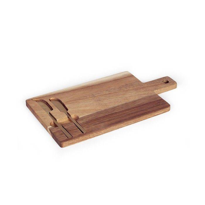 LIVOO Kaasplank - MEC138 - FSC Acaciahout - 38 x 20 cm - 2 Magnetische Messen-3