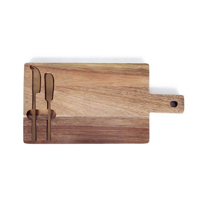 LIVOO Kaasplank - MEC138 - FSC Acaciahout - 38 x 20 cm - 2 Magnetische Messen-4