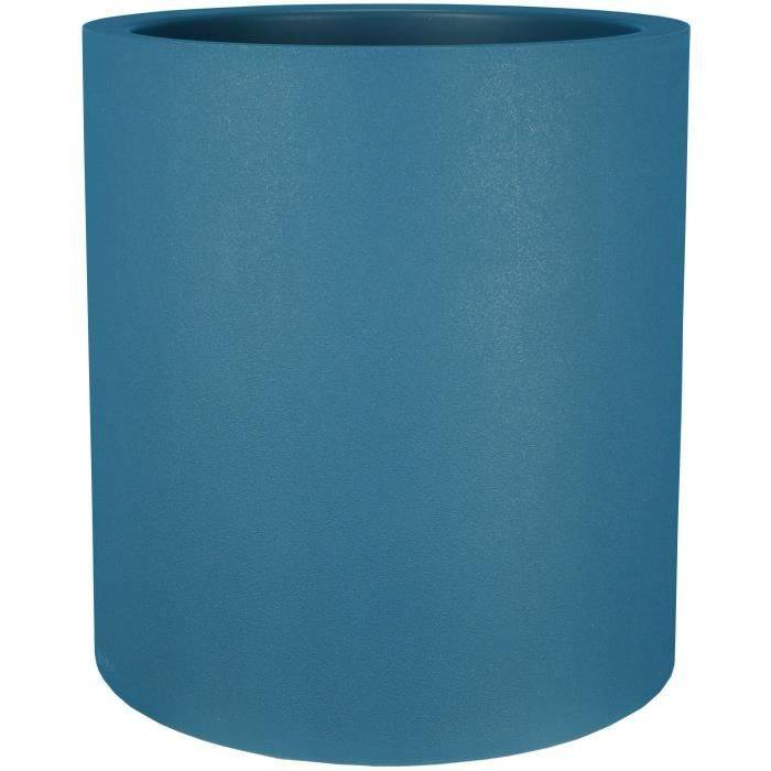 RIVIERA GRANIT Ronde Bloempot - Kunststof - Ø49 x H53,5 cm - Blauw D49-1