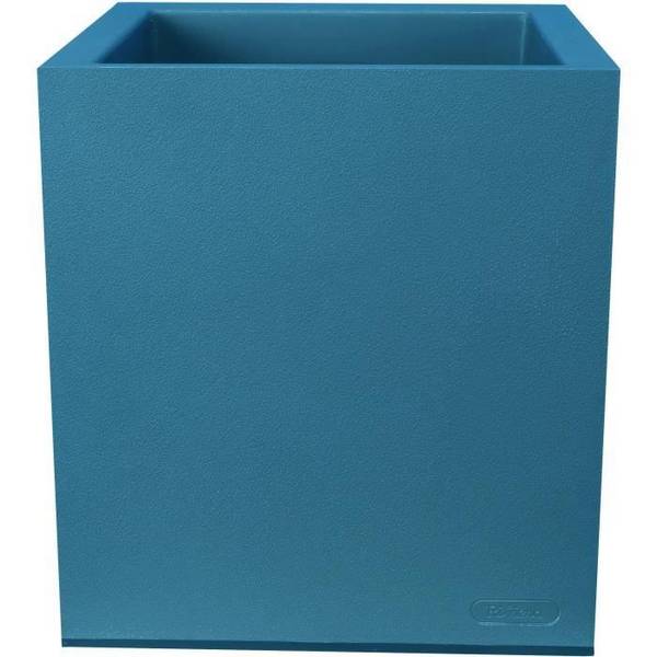 RIVIERA GRANIT Vierkante Bloembak - Kunststof - 39,5 x 39,5 x 44,5 cm - Blauw