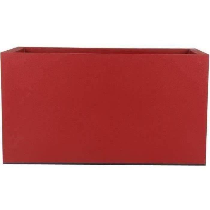 RIVERA Bloempot - GRANITE - 59 x 29,5 x 33,5 cm - Rood 59x29.5x33.5-0