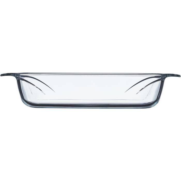 PYREX Set van 4 Rechthoekige Glazen Ovenschalen - 27/31/35/39 cm - Thermisch Schokbestendig-3
