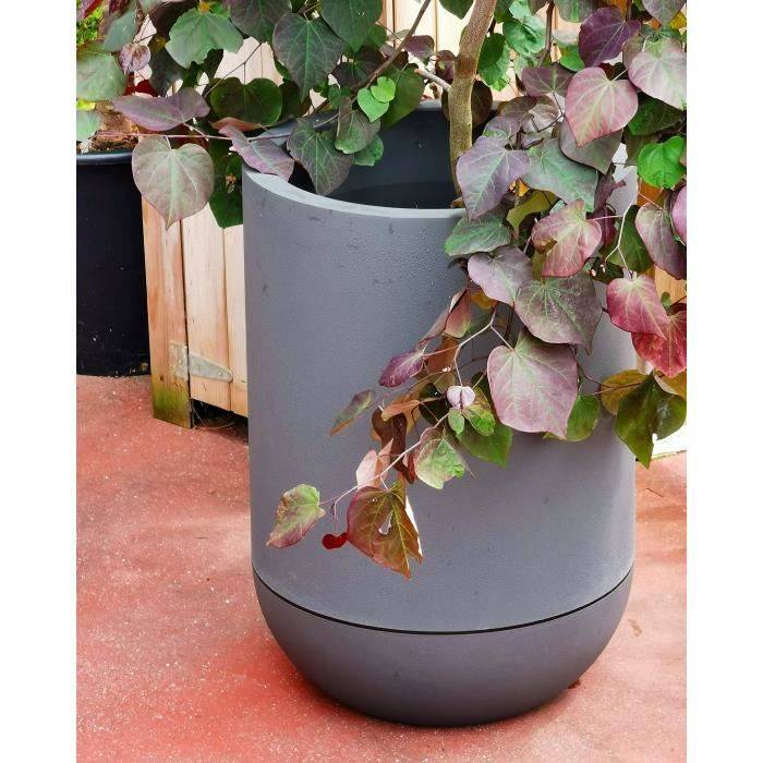 RIVIERA Bloempot - Plastic - Ø 50 x H71 cm - Grijs D50-2