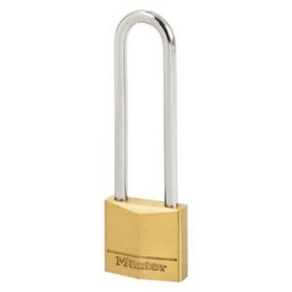 MASTER LOCK Hangslot 30 mm Messing - 64 mm Dubbel Vergrendelingshaak - 3 Sleutels