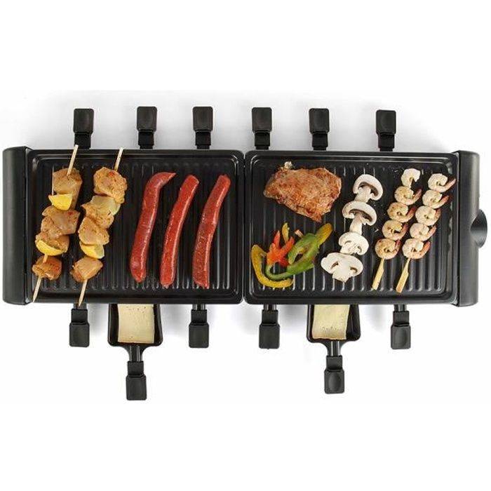 LIVOO Raclette Grill - DOC185 - 1800W - Voor 12 Personen - Zwart-0