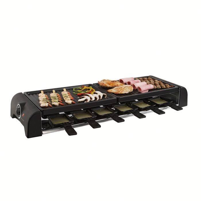 LIVOO Raclette Grill - DOC185 - 1800W - Voor 12 Personen - Zwart-1