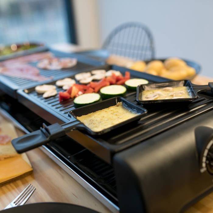 LIVOO Raclette Grill - DOC185 - 1800W - Voor 12 Personen - Zwart-3