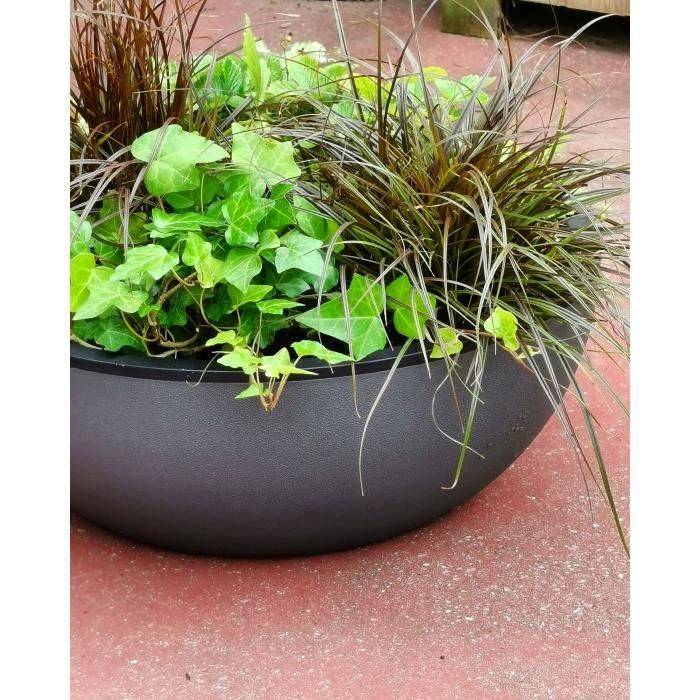 RIVIERA Bloempot Kom - D40 H15 cm - Grijs-1