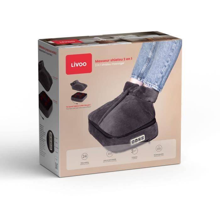 LIVOO 2-in-1 Shiatsu Massager - DOS204 - Voeten en Rug - 24 Koppen - 3 Snelheden - Met Warmte-3