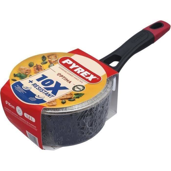 PYREX Steelpan + Deksel - Antiaanbaklaag - 16 cm - PFAS-vrij - 1455030-2