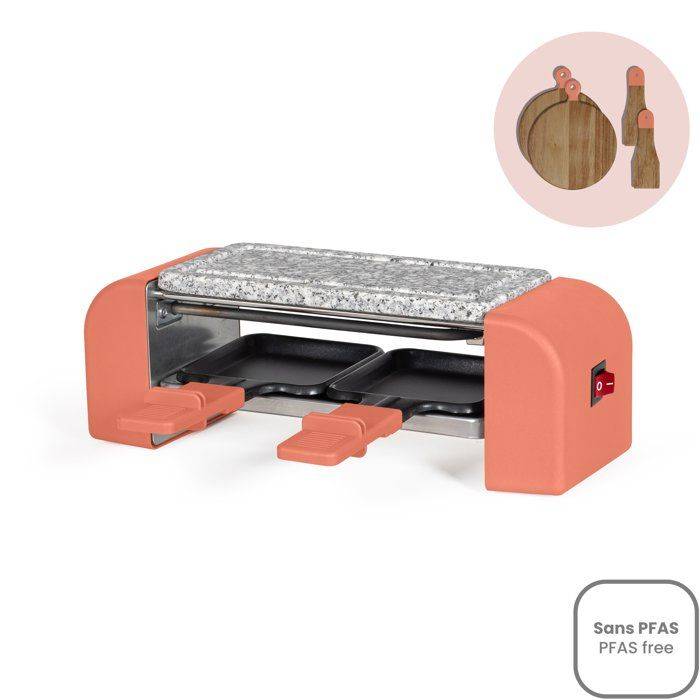 LIVOO Raclette Set voor 2 Personen - DOC306 - 450W - Verwijderbare Granieten Tray-1