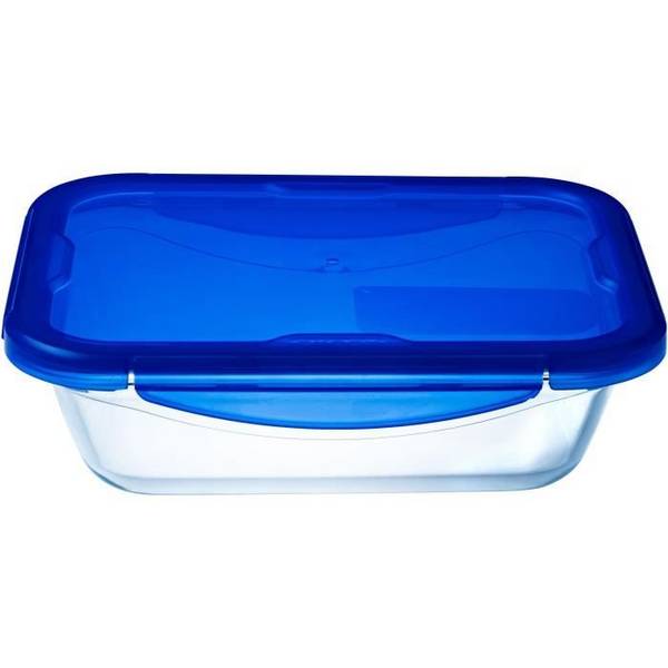PYREX Rechthoekige Container met Deksel - 20 x 15 cm - 800 ml - Cook & Go - Borosilicaatglas