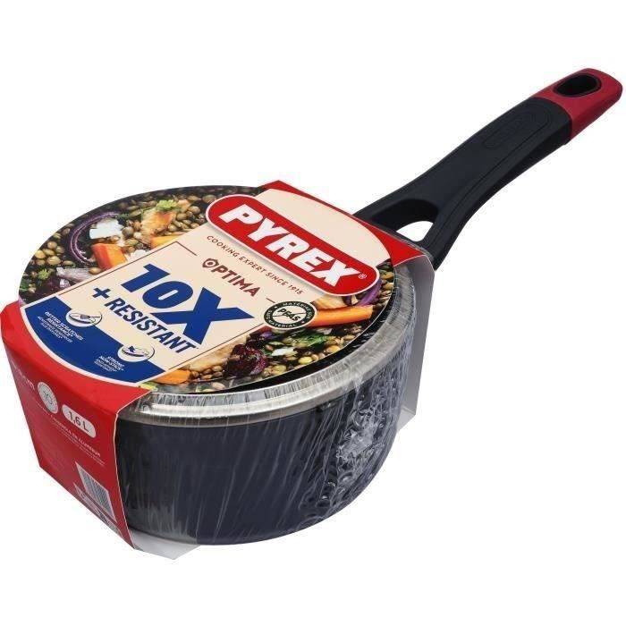 PYREX Steelpan + Deksel - Antiaanbaklaag - 18 cm - PFAS-vrij - 1455031-3