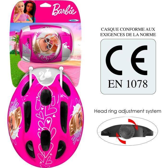 STAMP Helm + Elleboog- en Kniebeschermers - Barbie - Roze - Kind-1