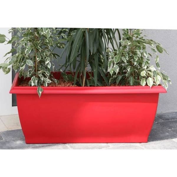 RIVIERA Bloempot - Evolution - 80 x 40 x H 32 cm - 64 L - Rood