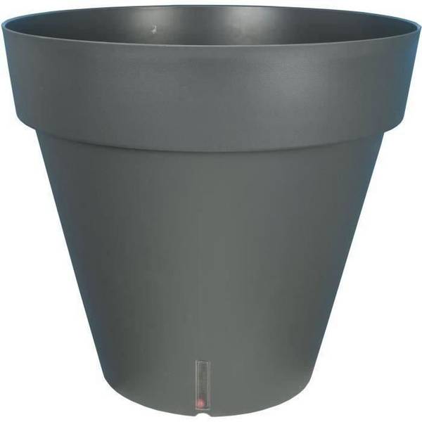 RIVIERA LOFT Ronde Bloempot - Kunststof - Grijs - D29,5 x H27 cm - 10,5 L D29.5