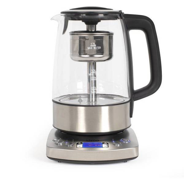 LIVOO Automatische Waterkoker - DOD209 - 2200 W - 1,7 L - 3 Vooraf ingestelde Zetmodi - Glas/RVS