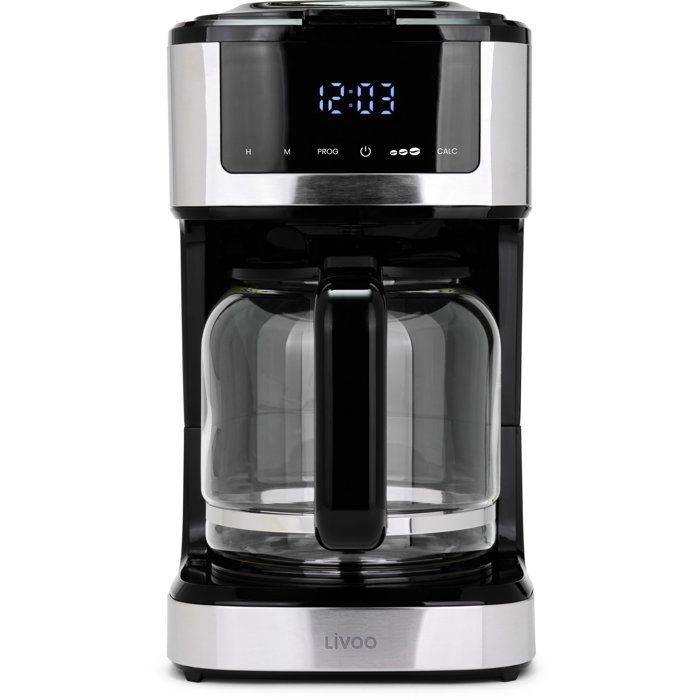 LIVOO Programmeerbare Elektrische Koffiezetapparaat - DOD208 - 900 W - 1,8 L - 12 tot 15 kopjes - Zwart-0