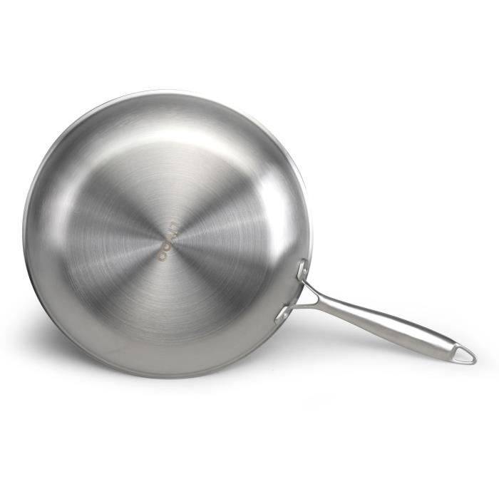 LIVOO MEP159 Koekenpan - 28 cm - Triply RVS - Geschikt voor alle kookplaten inclusief inductie - Gemaakt in Frankrijk-3