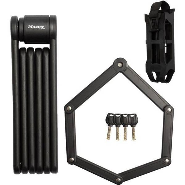 Master Lock Vouwslot voor Fiets - 8335EURDPRO - Gehard Staal, 4 Sleutels