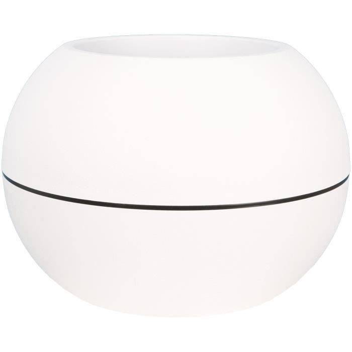 RIVIERA Ronde Bloembak - Plastic - Ø 50 x H34,5 cm - Wit D50-0