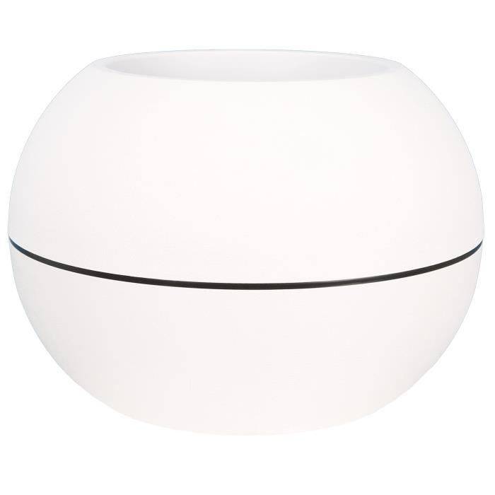 RIVIERA Ronde Bloembak - Plastic - Ø 50 x H34,5 cm - Wit D50-1