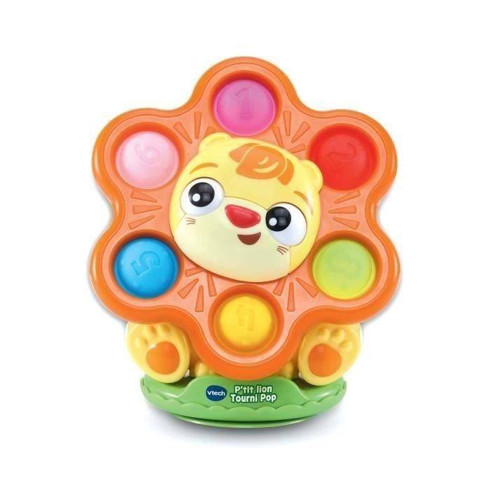 VTECH Kleine Leeuw Spin Pop - Motoriek Speelgoed - 6-36 Maanden - Gerecycled Plastic-0