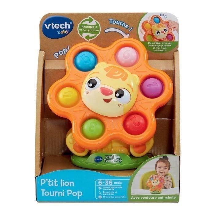VTECH Kleine Leeuw Spin Pop - Motoriek Speelgoed - 6-36 Maanden - Gerecycled Plastic-3