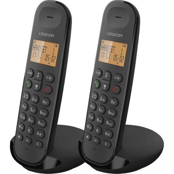 LOGICOM Draadloze Telefoon DECT ILOA 250 DUO Zwart - Geen Antwoordapparaat