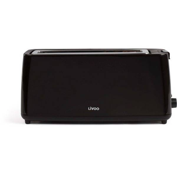 LIVOO DOD168N Langsleuf Broodrooster - 900W - 7 Bruiningsniveaus - Zwart