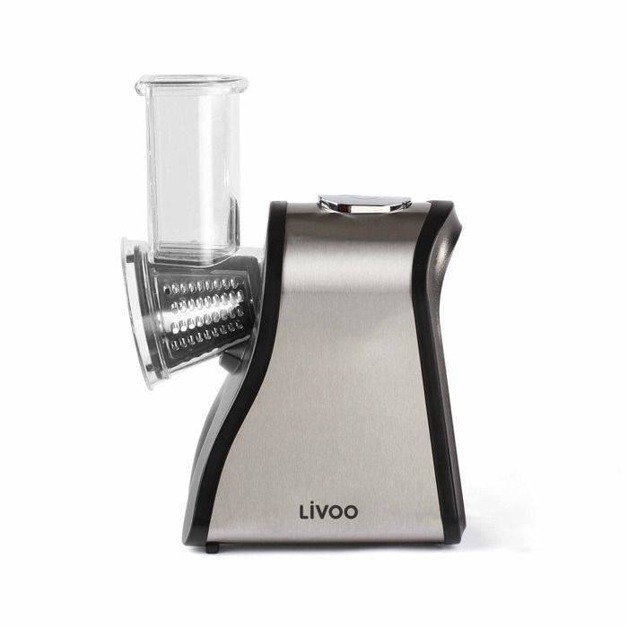 LIVOO DOP192 Elektrische Rasp - Zwart en Grijs - 4 Verwisselbare Cones-3