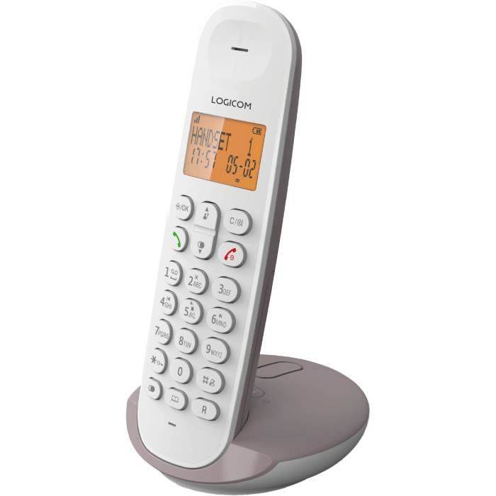 LOGICOM Draadloze Telefoon DECT ILOA 155T SOLO Taupe met Antwoordapparaat-0