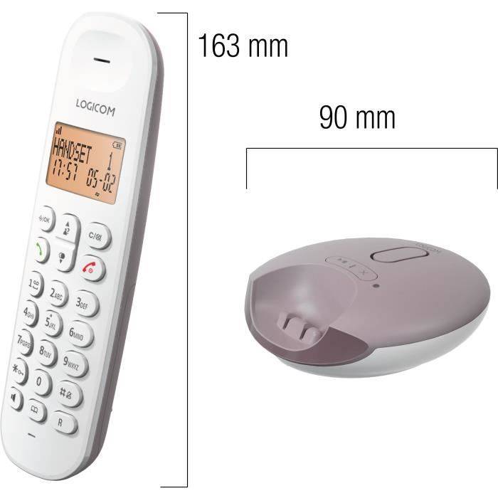LOGICOM Draadloze Telefoon DECT ILOA 155T SOLO Taupe met Antwoordapparaat-1