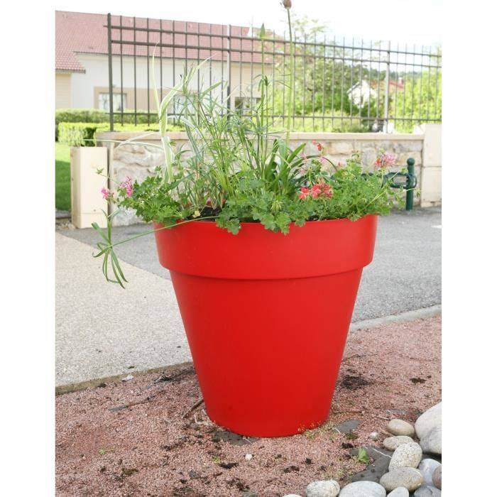 RIVIERA Bloempot - Soleilla Rond - Ø 39,2 x 35,8 cm - 25 L - Rood-1