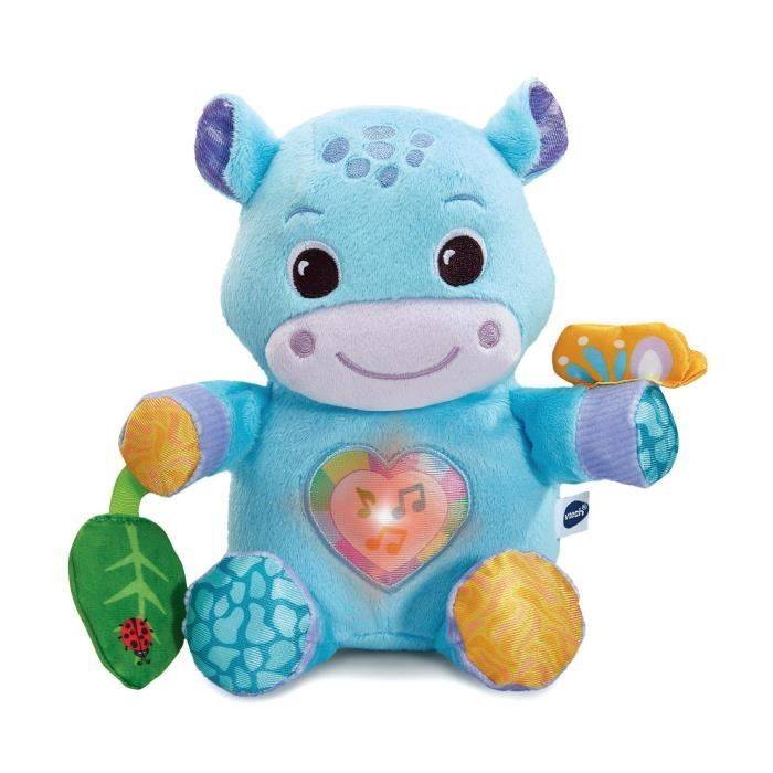 VTECH Theo, Mijn Knuffelhippo - Interactief Pluche Speelgoed - 3-36 Maanden - Gerecyclede Plastic Flessen-0
