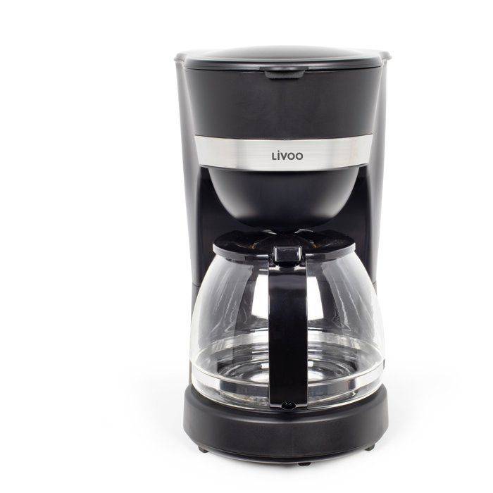LIVOO Elektrische Koffiemaker - 750 W - 1,25 L - 10 tot 12 Kopjes - Zwart - DOD200N-0