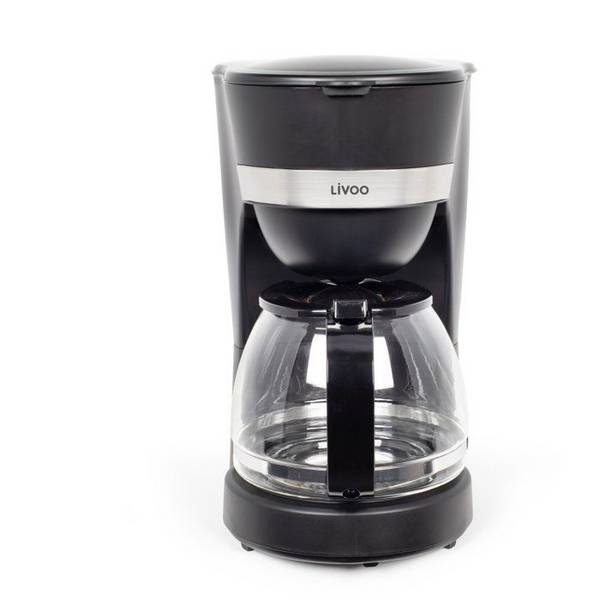LIVOO Elektrische Koffiemaker - 750 W - 1,25 L - 10 tot 12 Kopjes - Zwart - DOD200N