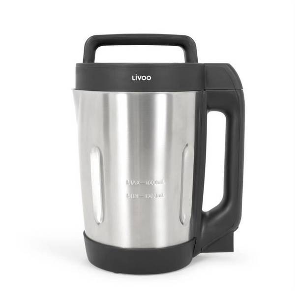 LIVOO DOP260N Soep Blender met Verwarmfunctie - 5 Functies - Grijs/Zwart