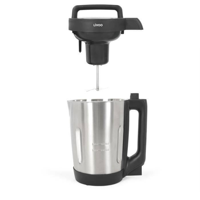 LIVOO DOP260N Soep Blender met Verwarmfunctie - 5 Functies - Grijs/Zwart-1